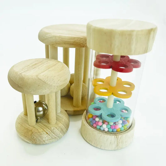 Wooden Rattle Rain Sound Tube