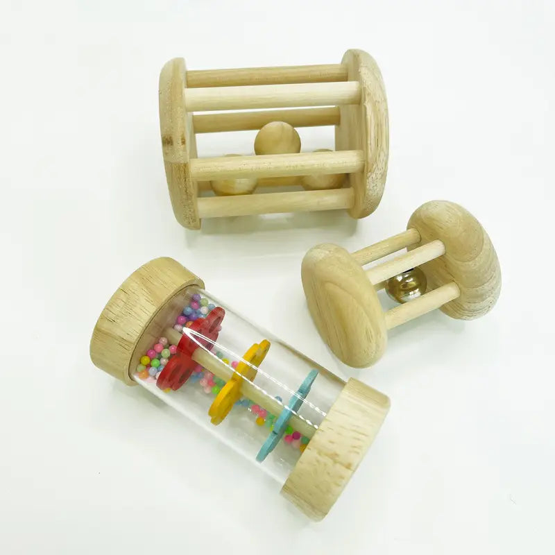 Wooden Rattle Rain Sound Tube