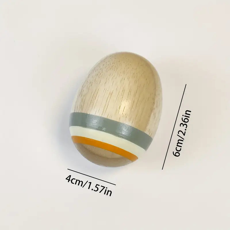 Wooden Egg-Shaped Figurines